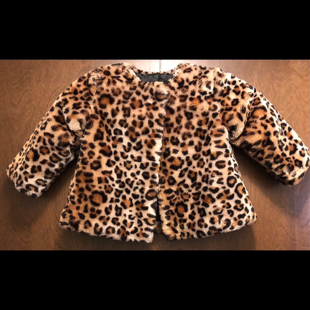 SALE‼️Toddler Faux Fur Leopard Coat